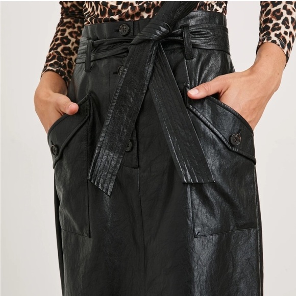Rails Edem black faux leather midi skirt - Picture 3 of 14